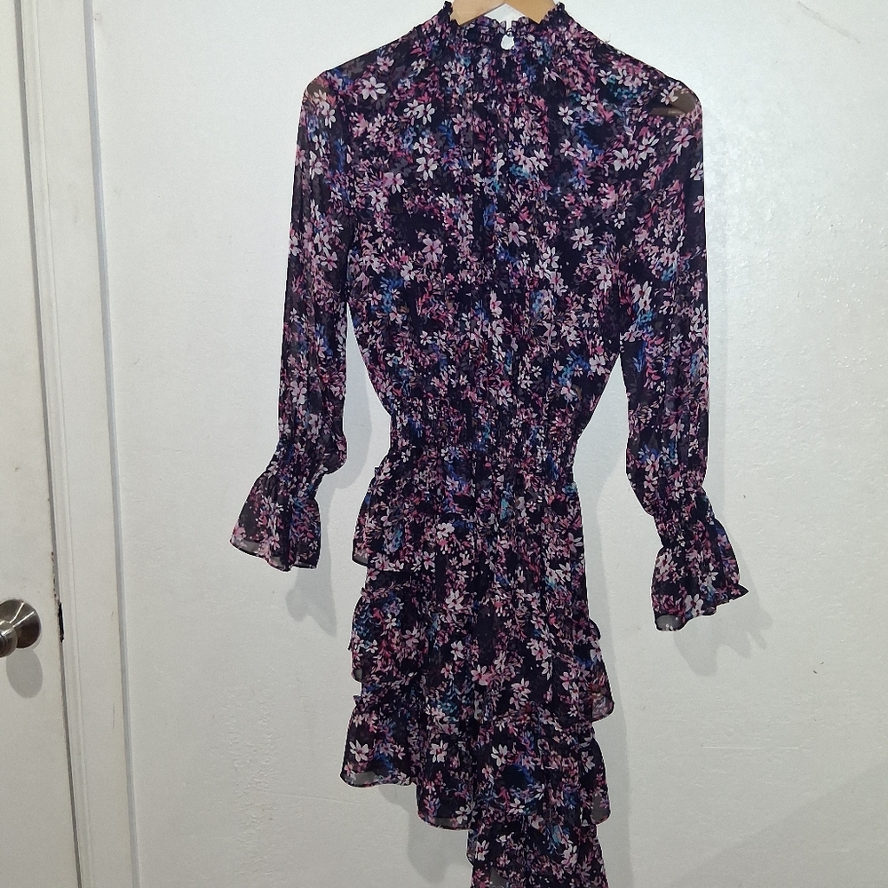 MISA Savanna Ditzy Asymmetrical Dress - Picture 6 of 14